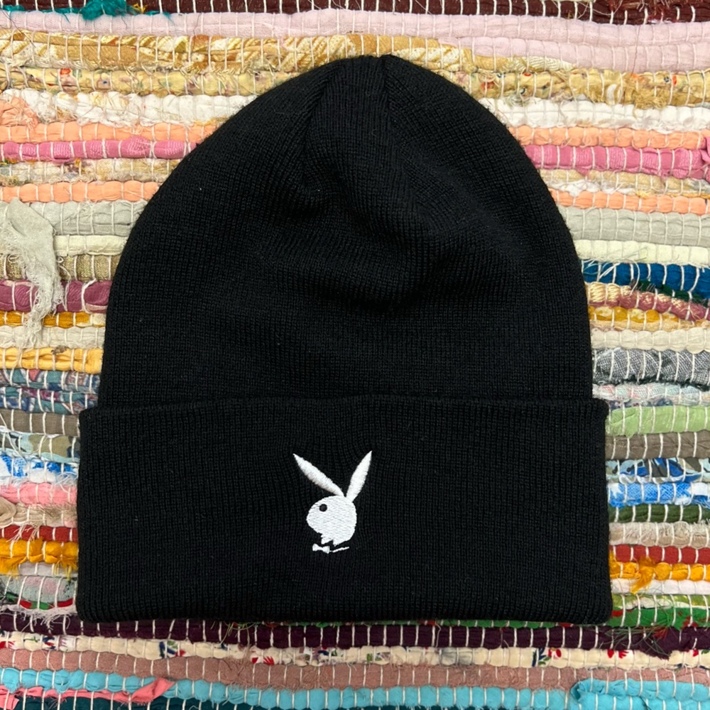 Black Playboy Bunny Beanie